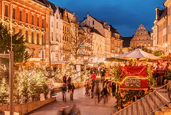 Weihnachtsmarktst&auml;nde in der Konstanzer Altstadt